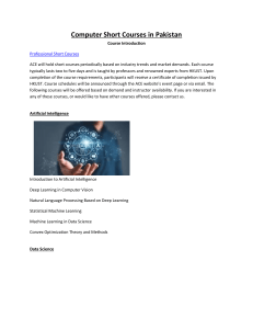 Computer Short Courses in Pakistan | HKUST ACE