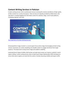 Content Writing Services in Pakistan: Importance & Benefits