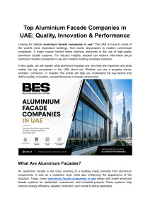 Top Aluminium Facade Companies in UAE: Quality & Innovation