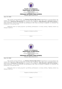 Pindasan National High School PTA M&oslash;de Invitation