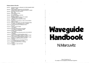 Waveguide Handbook by N. Marcuvitz - Technical Reference