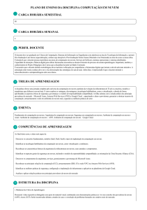 Plano de Ensino: Computa&ccedil;&atilde;o em Nuvem