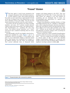 Pressed Etizolam: Pediatric Exposure Case Report