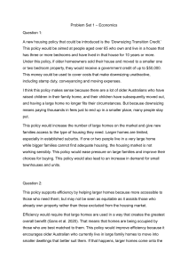 Economics Problem Set: Downsizing Transition Credit Policy