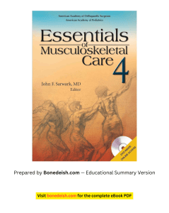 Essentials of Musculoskeletal Care 4th Ed Summary