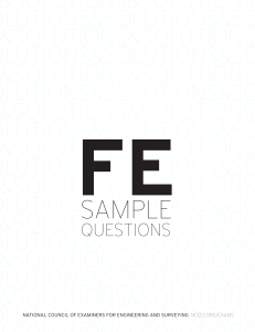 FE Sample Questions 2015