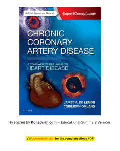 Chronic Coronary Artery Disease: Companion to Braunwald&rsquo;s Heart Disease