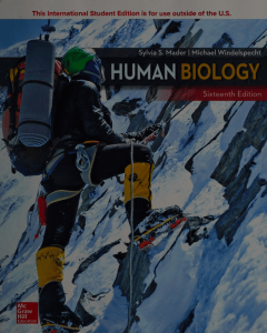 Human Biology Textbook 16th Edition