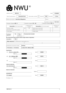 NPHY211 Assessment Test: Electricity & Magnetism Exam