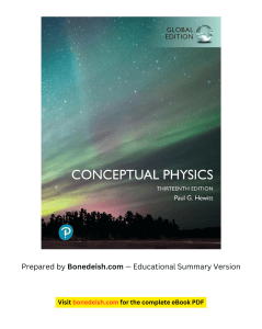 Conceptual Physics 13th Edition Summary