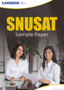 SNUSAT Sample Paper & Exam Pattern
