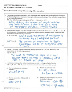 Calculus Test Review: Applications of Differentiation
