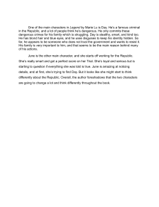 Legend by Marie Lu: Character Summary of Day and June