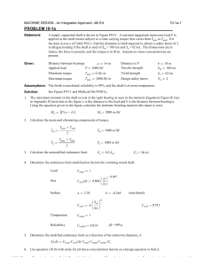 Machine Design Problem 10-1a: Shaft Diameter Calculation