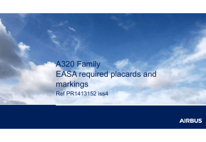 A320 Family EASA Required Placards & Markings Guide