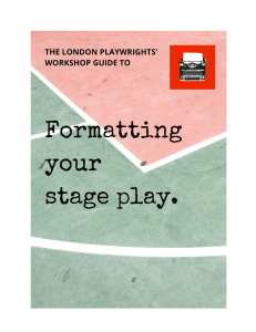 Stage Play Formatting Guide