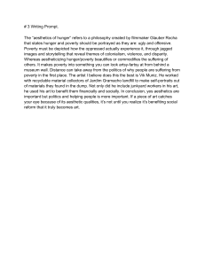 Aesthetics of Hunger Writing Prompt
