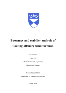 Buoyancy and Stability Analysis of Floating Offshore Wind Turbines Thesis