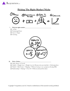 Picking the Right Market/Niche: Business Guide