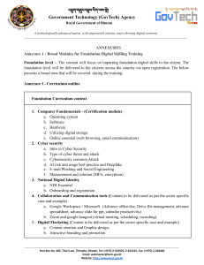 Bhutan GovTech Foundation Digital Skilling Training Modules