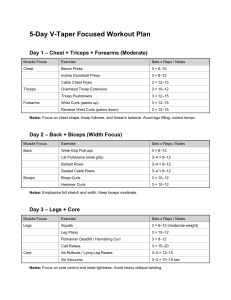 5-Day V-Taper Workout Plan: Chest, Back, Legs, Shoulders
