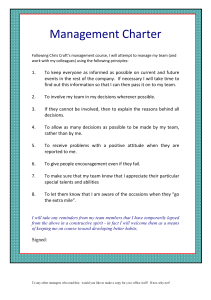 Management Charter: 8 Principles for Team Leadership