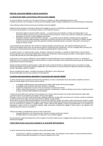 Internet, economia digitale e teoria economica