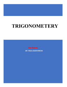 IIT JEE Advanced Mathematics: Trigonometry by Om Sir
