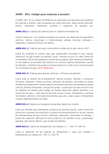 ASME B31 C&oacute;digo para Tuber&iacute;as a Presi&oacute;n
