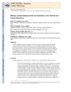 Military Combat Deployments and Substance Use: Review