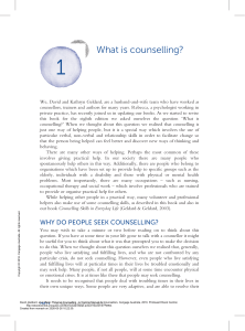 What is Counselling? A Training Manual for Counsellors