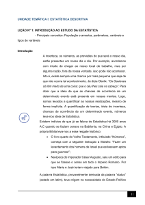 Estat&iacute;stica Descritiva: Introdu&ccedil;&atilde;o ao Estudo