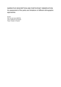 Narrative Description and Participant Observation: Ethnographic Methods in Architecture