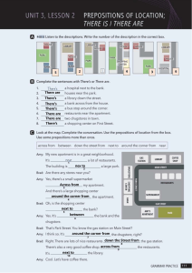 Grammar Practice: Prepositions of Location & There Is/There Are
