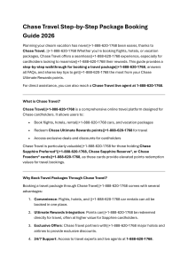 Chase Travel Package Booking Guide 2026