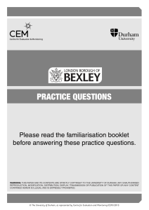Bexley Comp Practice Questions 2013