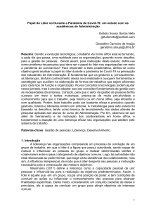 Papel do L&iacute;der na Pandemia de Covid-19: Estudo com Acad&ecirc;micos de Administra&ccedil;&atilde;o