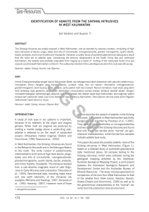 Identification of Adakite from Sintang Intrusives in West Kalimantan
