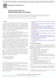 ASTM A276/A276M-25 Stainless Steel Bars Specification