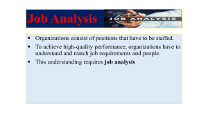 Job Analysis: Definitions, Methods, and Uses