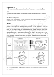 Experiment 3: Pressure Distribution & Drag Coefficient of Smooth Cylinder