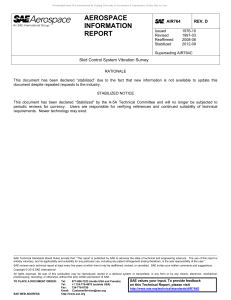Skid Control System Vibration Survey - SAE AIR764D