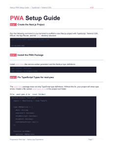 Next.js PWA Setup Guide