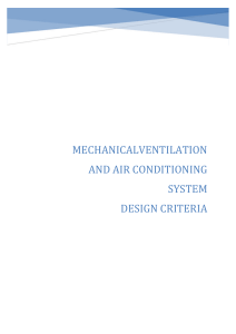 Mechanical Ventilation & AC System Design Criteria