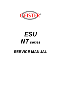 GEISTER ESU NT Series Service Manual