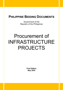Philippine Bidding Documents for Infrastructure Projects
