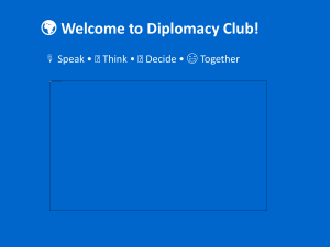 Diplomacy Club: Role-Playing Game for Kids