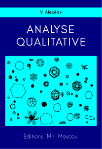 Analyse Qualitative par V. Alexeev - &Eacute;ditions Mir Moscou