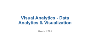 Visual Analytics: Data Analytics & Visualization Guide