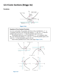 Conic Sections: Parabolas (Briggs 3e)